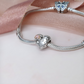Angel Wings Heart Charm 925 Sterling Silver & Rose Gold