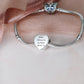 Engraved Ashes & Resin Heart Charm 925 Sterling Silver