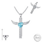 Cross and Angel Wings Cremation Ashes Urn Necklace 925 Sterling Silver
