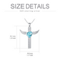 Collier cœur en cristal bleu pour cendres de crémation en argent sterling 925 – « Pour toujours dans mon cœur ».