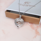 Engravable Ashes Hummingbird Heart Locket Necklace Urn 925 Sterling Silver & Rose Gold