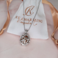 Collier cœur en cristal bleu pour cendres de crémation en argent sterling 925 – « Pour toujours dans mon cœur ».