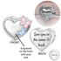 Engraved Butterfly Heart Charm 925 Sterling Silver love to moon Personalised - fits Pandora