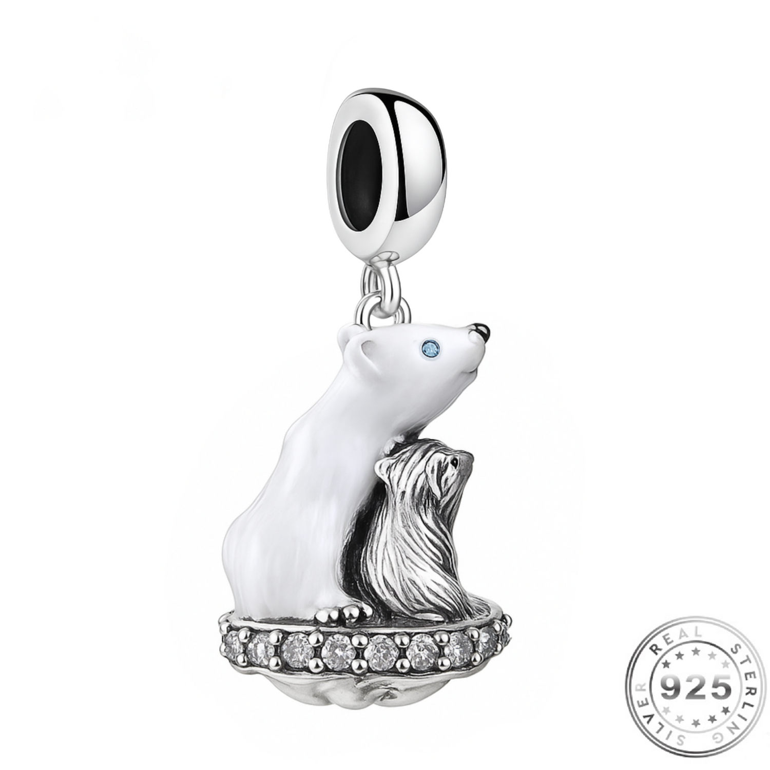 Polar Bear Charm 925 Sterling Silver fits Pandora