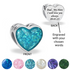 Engraved Ashes & Resin Heart Charm 925 Sterling Silver its Pandora