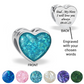 Engraved Ashes & Resin Heart Charm 925 Sterling Silver its Pandora