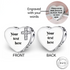 Engraved Cross Heart Charm 925 Sterling Silver - Personalised - fits Pandora - Remembrance / Memorial Grandma Husband Son Nana Grandad Mum Dad 