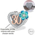 Engraved 30th Birthday Charm 925 Sterling Silver- Personalised fits Pandora - 30 years rose gold