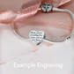 Engraved Teacher Charm 925 Sterling Silver- Personalised With Your Text