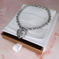 Silver Engraved Cremation Ashes Heart Urn Bracelet - Self Fill