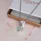 Engraved Silver Ashes Glass Heart Urn Necklace