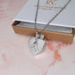 Engraved Cat / Dog Paw and Hand Cremation Ashes Urn Necklace Silver