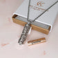 Engravable Silver & Rose Gold Gold Family Tree Cremation Ashes Cylinder Urn Necklace