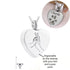 Engraved Dog / Cat Paw Print Cremation Ashes Silver Urn Necklace