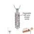 Engraved Silver & Rose Gold Gold Family Tree Cremation Ashes Cylinder Urn Necklace