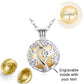 Engraved Silver & Gold Family Tree Cremation Ashes Urn Locket Necklace Self Fill