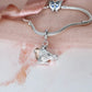 Engravable Robin Self-Fill Ashes Urn Charm 925 Sterling Silver & Rose Gold