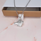 Engravable Robin Ashes Urn Necklace 925 Sterling Silver & Rose Gold - Personalised