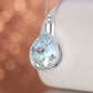 Engravable Hummingbird Ashes Urn Necklace 925 Sterling Silver & Moonstone