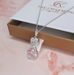 Engravable Pink Infinity Cremation Ashes Urn Necklace 925 Sterling Silver - Personalised