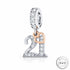 Pandora fitting 21st Birthday Charm 925 Sterling Silver and Rose Gold