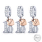Pandora fitting 18th Birthday Charm 925 Sterling Silver with Personalised heart tag - Daughter, Niece or Granddaughter