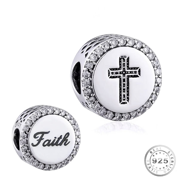 Pandora fitting Cross & Faith Charm 925 Sterling Silver