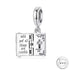 pandora fitting Bible Charm 925 Sterling Silver - With god all things are possible Matthew 19:26