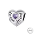 pandora fitting Forever Friend Charm 925 Sterling Silver & Purple Crystal - Best Friend
