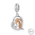 pandora fitting Horse & Girl Charm 925 Sterling Silver and Rose Gold -  Love you forever