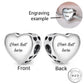 Pandora Fitting Engraved Heart Charm Genuine 925 Sterling Silver - Personalised