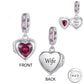 Pandora fitting Wife Heart Charm 925 Sterling Silver - Forever Love