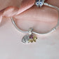 Bee & Sunflowers You are my Sunshine Charm 925 Sterling Silver and Gold