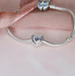 Forever Friend Charm 925 Sterling Silver & Purple Crystal - Best Friend