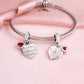 Charm coeur mère et fille en argent sterling 925 - Je t&