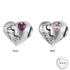 pandora fitting Mom & Daughter Heart Charm 925 Sterling Silver mum