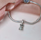 Staffy / Pitbull Dog Charm 925 Sterling Silver & Opal Heart