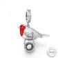 pandora fitting Red Robin Charm 925 Sterling Silver - Guardian Angel