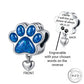 PANDORA FITTING Engraved cremation  Ashes & Resin Cat / Dog Paw Charm 925 Sterling Silver