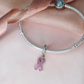 Charm ruban de sensibilisation au syndrome de Down en argent sterling 925 - bleu et jaune