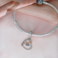Faultier-Charm „I Love You To The Moon &amp; Back“ aus 925er Sterlingsilber und Roségold