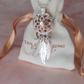 Engravable Silver & Rose Gold Dream Catcher Cremation Ashes / Hair Urn Locket Necklace