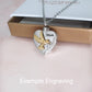 Collier de Cendres de Colibri Gravé Urne Argent