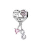 Pandora fitting Dog Angel Wings / Paw Memorial Charm 925 Sterling Silver