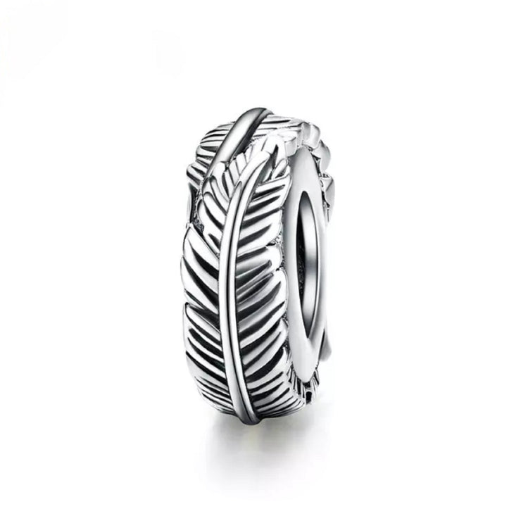 Angel Feather Spacer Charm 925 Sterling Silver fits Pandota