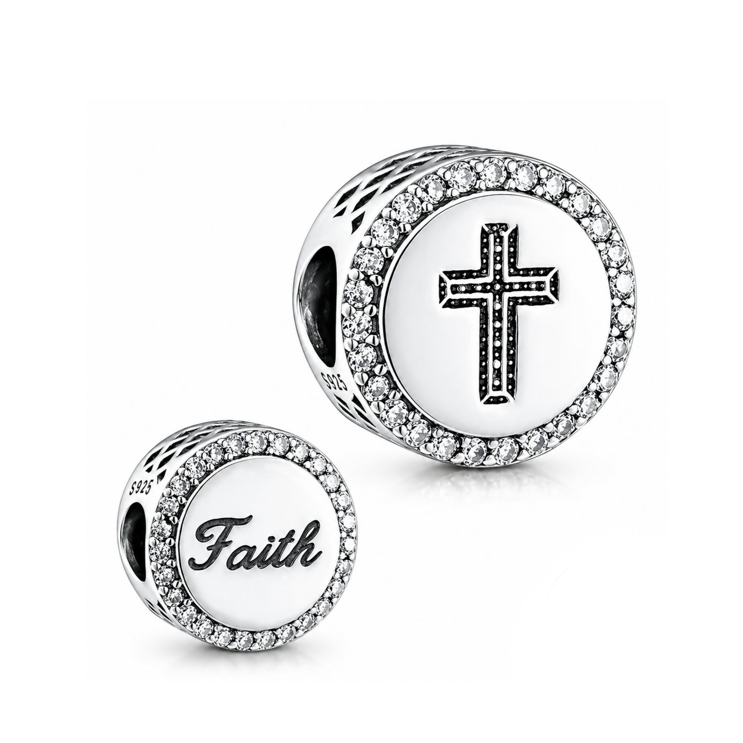 Pandora fitting Cross & Faith Charm 925 Sterling Silver