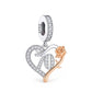 70th Birthday Charm 925 Sterling Silver & Rose Gold fits Pandora bracelets