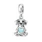Pandora fitting Labrador Dog Charm 925 Sterling Silver & Opal