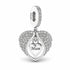 Mum Angel Wings Charm 925 Sterling Silver fits Pandora