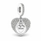 Mum Angel Wings Charm 925 Sterling Silver fits Pandora